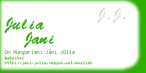 julia jani business card